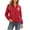 Red, variant on Womens Windproof Jacket Collar Full Zip Side Zipper Pockets Elastic Hem Lightweight Outdoor Outerwear