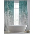 thumbnail image 5 of Vintage Teal Sheer Curtains 108 Inches Long 2 Panels White Gradient Mottled Abstract Modern Art Light Filtering Semi Sheer Window Curtains Drapes for Bedroom Living Room 52"x108", 5 of 7