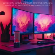 Merkury Innovations New 9-Inch RGB Volcano LED Mood Night Light - USB Powered, Motion Simulation