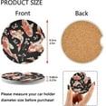thumbnail image 3 of Coolnut 2 Pack 2.5 inch Car Coasters for Drinks Absorbent, Koi Fish Peach Black Ceramic Car Cup Holder Coaster for Your Car with Fingertip Grip Home Decor, 3 of 6