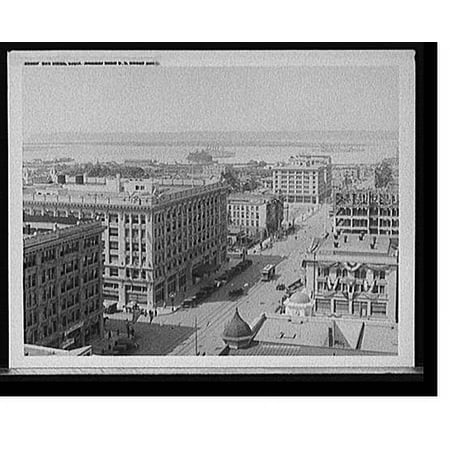 Historic Print, San Diego, Calif., and bay from U.S. Grant Hotel, 18" x 24"