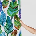 thumbnail image 3 of Orinice Leaves Shower Curtain Bird Teal Turquoise Feathers Green Leaves Polyester Fabric Bathroom Shower Curtain Set with Hooks  36x72, 3 of 7