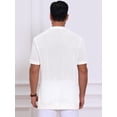 thumbnail image 3 of DARING DIVA Men's Waffle Short Sleeve Crew Neck Solid Knitted T-Shirt L White, 3 of 7