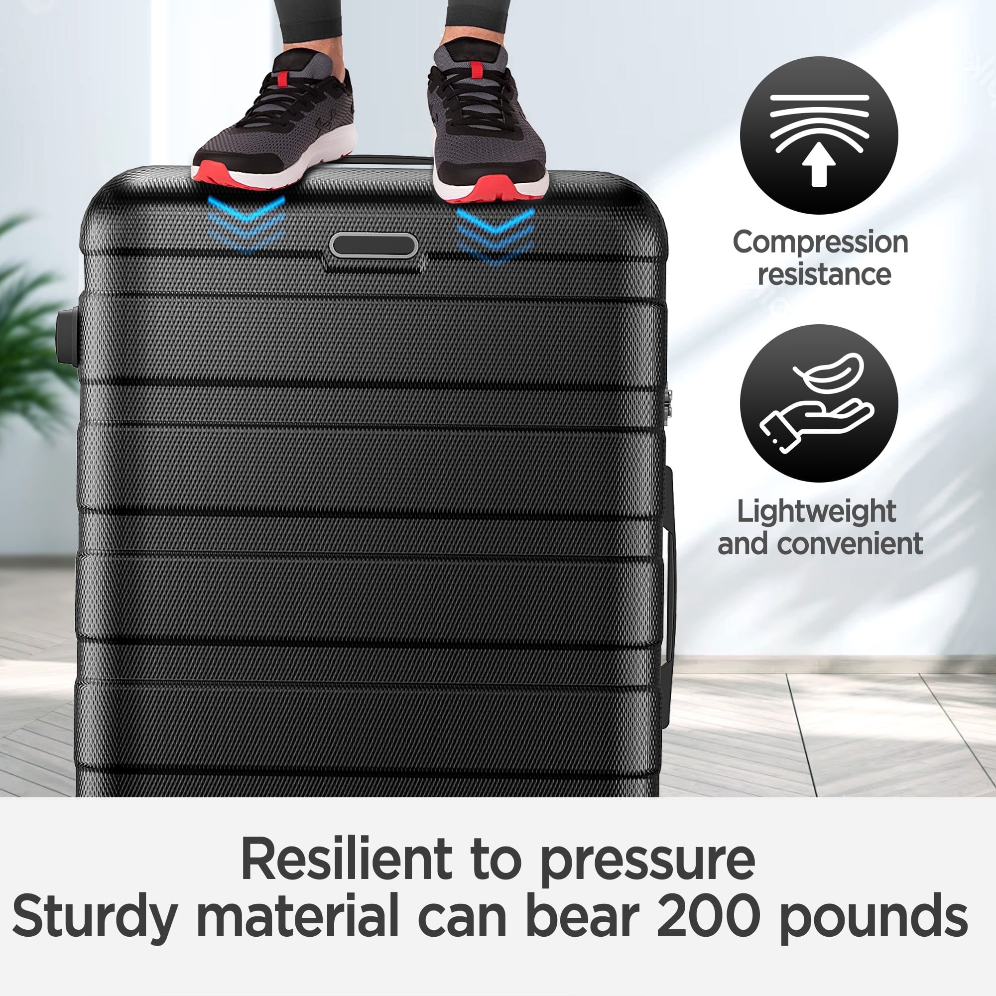 11-Piece Hardshell Luggage Set, 28/24/20 Spinner Suitcase, Carry-on, Toiletry Bag & Packing Cubes, Durable Travel Set with 360° Wheels & Lock
