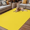 thumbnail image 2 of Fsddascl Yellow Outdoor Rug for Patio/Deck/Porch, Non-Slip Large Area Rug 6 x 9 Ft, Pure Yellow Indoor Outdoor Rugs Washable Area Rugs, Reversible Camping Rug Carpet Runner, 2 of 5