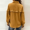 Edvintorg Womens Business Casual Clothing Fashion Ruffle Turndown ...