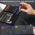 thumbnail image 3 of Kit de reparación de gafas STREBITO con 16 tornillos y 12 plaquetas nasales, 3 of 9