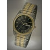 Armitron Men's 201143 Round Easy to Read Black Dial Two-Tone Expansion Band Watch