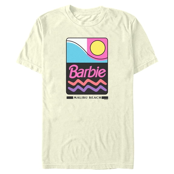 Mens Barbie Minimalist Malibu Beach Sign T Shirt