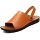 thumbnail image 1 of Xishao Sandalias para Hombres Tallas Grandes Sandalias de Cuero con Punta Abierta Sandalias de Playa de Verano Zapatos con Agujeros Zapatillas Casuales Sandalias de Pescador Xishao ropa, 1 of 1