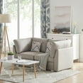 thumbnail image 5 of Amira Beige Fabric Loveseat Couch with Pillows, 5 of 5