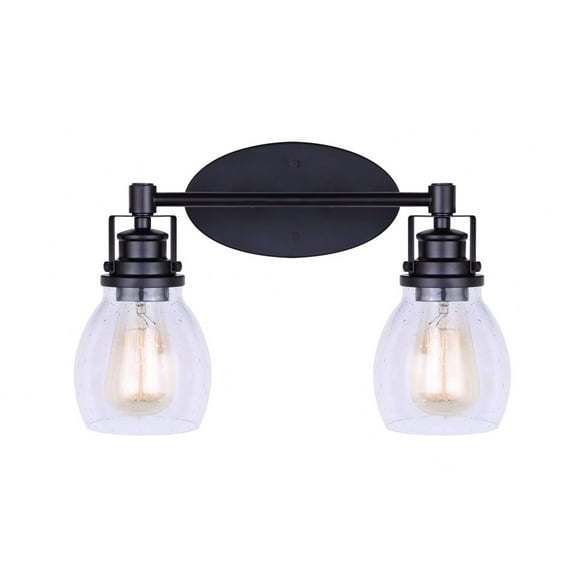 IVL705A02BK Canarm Inc Carson - 2 Light Bath Vanity-10.25 Inches Tall and 7.25 Inches Wide-Metal Finish