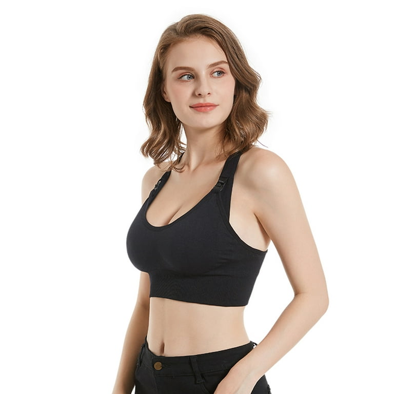Sports Bra No Wire Comfort Sleep Bra Plus Size Workout Activity Bras With  Non Removable Pads Shaping Bra T Back Sports Bras for Women