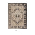 thumbnail image 3 of Contemporary Home Living 2' x 3' Medallion Flower Border Area Throw Rug - Cream and Navy Blue, 3 of 7
