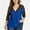 Blue, variant on OKBOP Leather Tops for Women,Plus Size Casual Long Sleeve Solid Lace V-Neck Splicing T-Shirt Net Yarn Green Blouses for Women Plus Size Christmas Shirts for Women