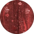 thumbnail image 1 of Ahgly Company Indoor Round Abstract Red Contemporary Area Rugs, 7' Round, 1 of 4