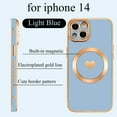 thumbnail image 2 of Magnetic Case for iPhone 14 Case for Women Men [ Compatible with MagSafe ], Cute Love Heart Soft Back Cover Raised Full Camera Lens Protection Phone Case for iPhone 14 (6.1") - Light Blue, 2 of 14