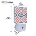 thumbnail image 4 of Yayeee LED Plug in Night Light for The Home with Auto Dusk to Dawn Light Sensors, 2 Pack, Mosaic Flowers Pattern, 4 of 6
