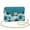 Blue Flower, variant on Aztec Tribal Leather Crossbody Bags for Women Soft Trendy Leather Quilted Shoulder Bag with Chain Strap Exquisite Practical Quilted Crossbody Purse for Women
