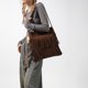 thumbnail image 3 of Bolso de hombro con borlas de invierno para mujer, bolso de mensajero vintage, bolso cuadrado pequeño (café), 3 of 6