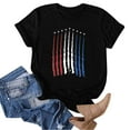 thumbnail image 4 of ORT Womens American Flag Shirt July 4th T-Shirt Graphic Tees Casual Short Sleeve Tee Top(Z1-Black,XL), 4 of 5