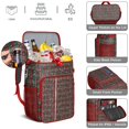 thumbnail image 5 of Travel Cooler Bag - Red and Green Plaid Christmas Snow Pattern Camping Beer Cooler Backpack with Bottle Opener- Waterproof Insulated Picnic Backpacks - Cooler Bag for Beach, 5 of 6
