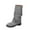 Gray, variant on Willtoo Flat Boots With Fringe For Women,Mid Calf Boots For Women Low Heel,Suede Ankle Boots Black