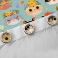 thumbnail image 4 of Homewish Cute Cartoon Cat Blackout Curtains Set of 2 (52x84 Each),Colorful Flower Blossom Window Curtains,Colorful Kawaii Kitten Curtains and Drapes For Girls,Breathable Home Decor, 4 of 6