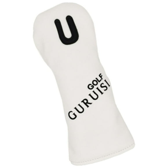 Jingsheng Golf Head Covers Driver Fairway Wood Putter Sleeve Hybrid Cover w/Number Tag White UT 27.5x10cm