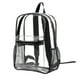 thumbnail image 2 of Mochila transparente Fnochy para el regreso a clases, resistente, transparente, de plástico transparente, ideal para la escuela, el trabajo, conciertos, la universidad y eventos en estadios (negra)., 2 of 8