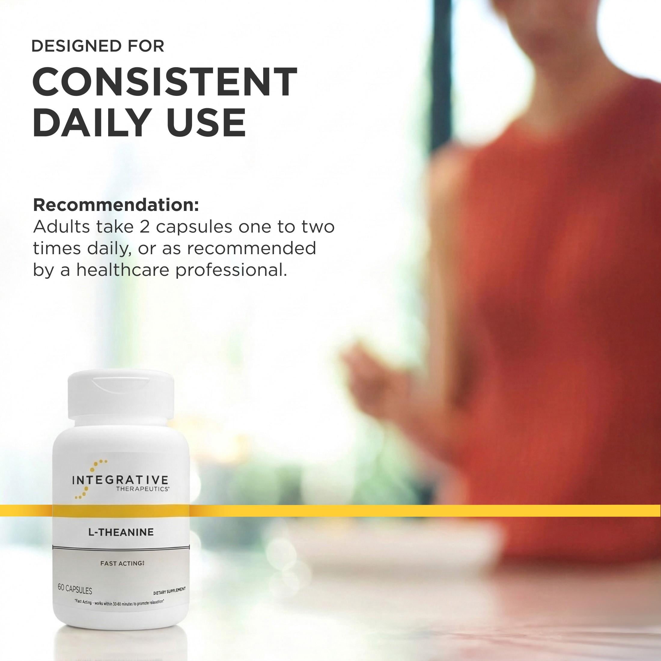 Integrative Therapeutics L-Theanine, Stress Response Support,* 60 Count (30 Servings)