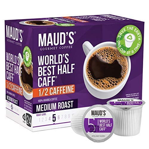 Maud S Half Caff Coffee World S Best Half Caff 24ct Recyclable Single Serve Half Caff Coffee Pods 100 Arabica Coffee California Roasted Keurig Half Caff K Cup Compatible Including 2 0 Walmart Com Walmart Com