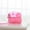 Pink, variant on Crossbody Purse - Mini Princess Handbag, Plush Material, Detachable Shoulder Strap, Beaded Handle, Interior Zipper Pockets, Cute Cosmetic Bag, Birthday Gift, Travel Bag, Outdoor Fu Makeup Organizers