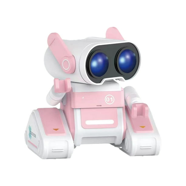 Robot de juguete recargable con control remoto, regalo educativo, robot interactivo inteligente de 2.4G con control remoto, luz y música que cambian de color.