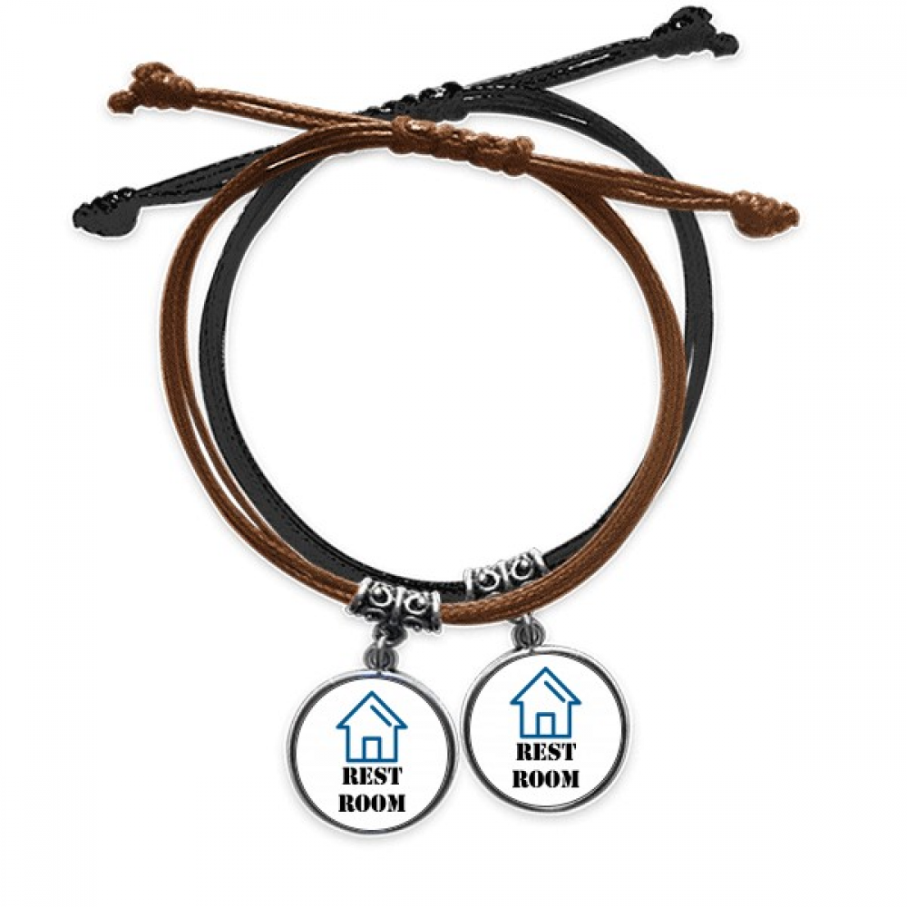 Convenient Habit Toilet Washing Bracelet Double Leather Rope Wristband