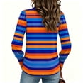 thumbnail image 5 of Women'S Striped Long Sleeve Crew Neck Sweatshirt Pullover Top Loose Fit Casual Fall Going-Out Lounge Outfits, 5 of 5