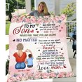 thumbnail image 3 of Letter From Mother Personalized Premium Blanket & Quilt, Personalized Gift for, 3 of 3