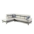 thumbnail image 2 of Star Home Living Corp Ben Faux Leather Left Sectional Sofa in White and Black, 2 of 5
