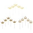 thumbnail image 3 of 5 adornos para tartas de boda de madera con forma de corona dorada SKCQ001, 3 of 9