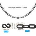 thumbnail image 2 of Unique Bargains 13Ft Plastic Safety Barrier Chain 2 S-Hooks, Black, 2 of 5