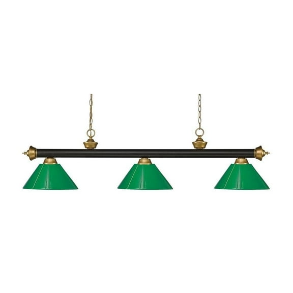 -3 Light Island/Billiard in Craftsman Style-16 inches Wide By 16 inches High Bailey Street Home 372-Bel-2273861