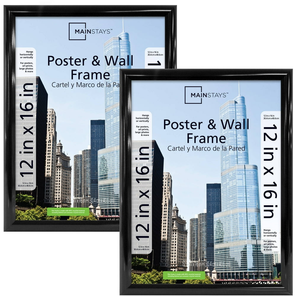Mainstays 12x16 Trendsetter Poster Frame, Set of 2