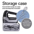 thumbnail image 4 of Hamilton Beach Professional Professional 5-Speed Electric Hand Mixer with Snap-On Storage Case, QuickBurst, Stainless Steel Twisted Wire Beaters and Whisk, Black (62651), 4 of 5