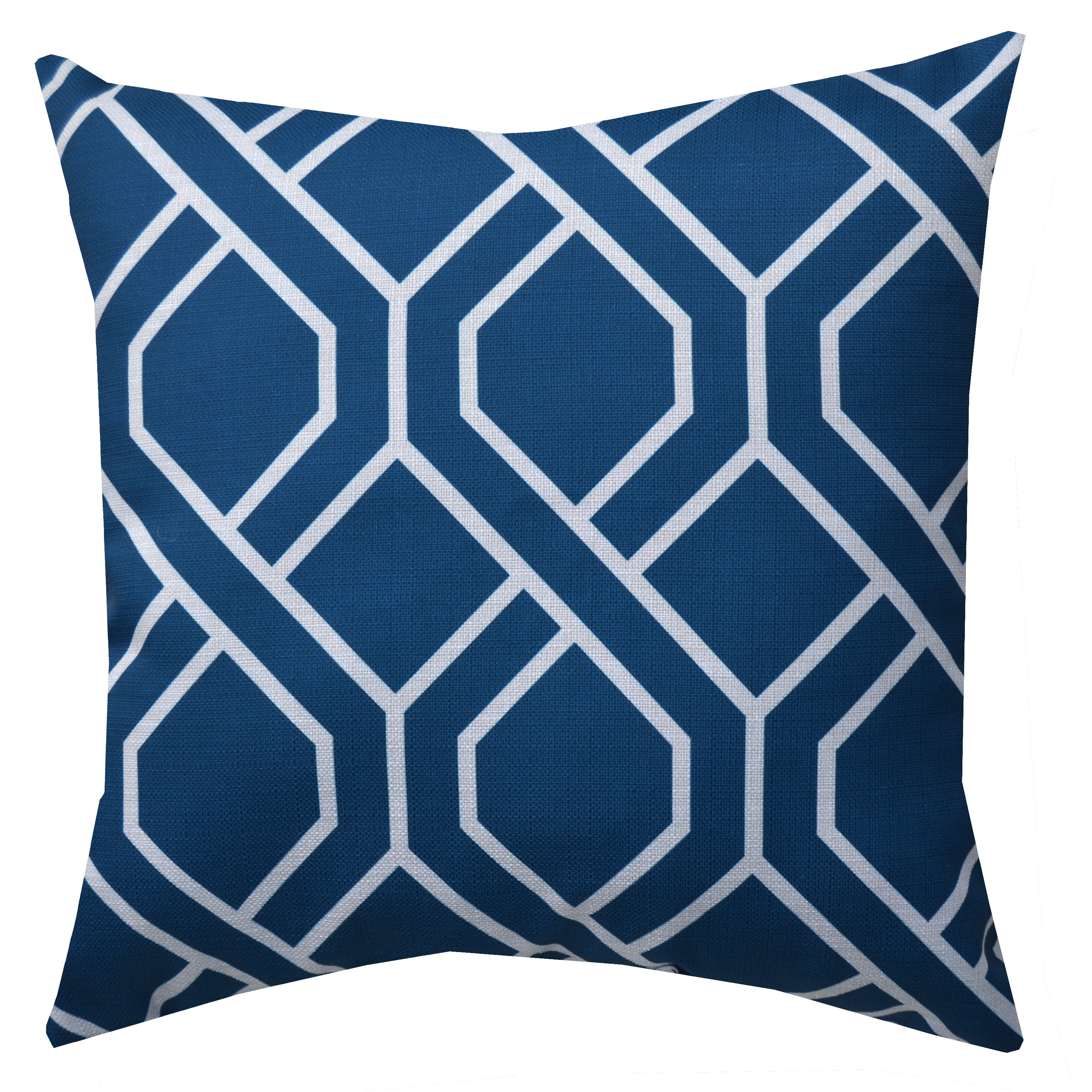 Mainstays Fret Decorative Throw Pillow Blue 18x18, 1pc, Square