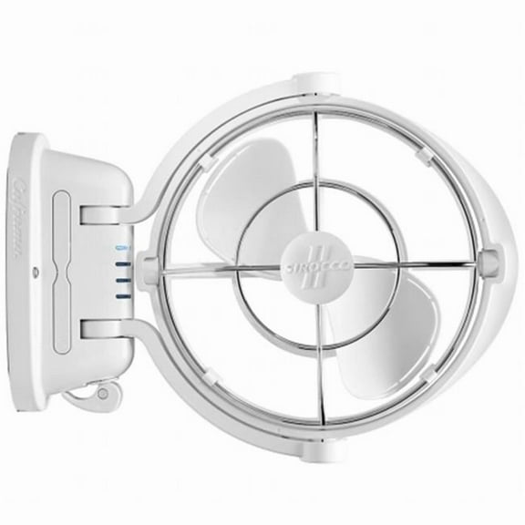 Sirocco II 3-Speed 7 in. Gimbal Fan - White - 12-24V
