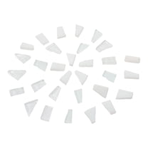 1 Bag White Mosaic Glass Tiles for Crafts, Irregular Glass Pieces for Home Decor, Art Projects and Creative Design
