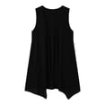 thumbnail image 4 of MDUKONU Womens Long Vests Sleeveless Draped Lightweight Open Front Cardigan Layering Vest with Side Pockets Black XL, 4 of 4