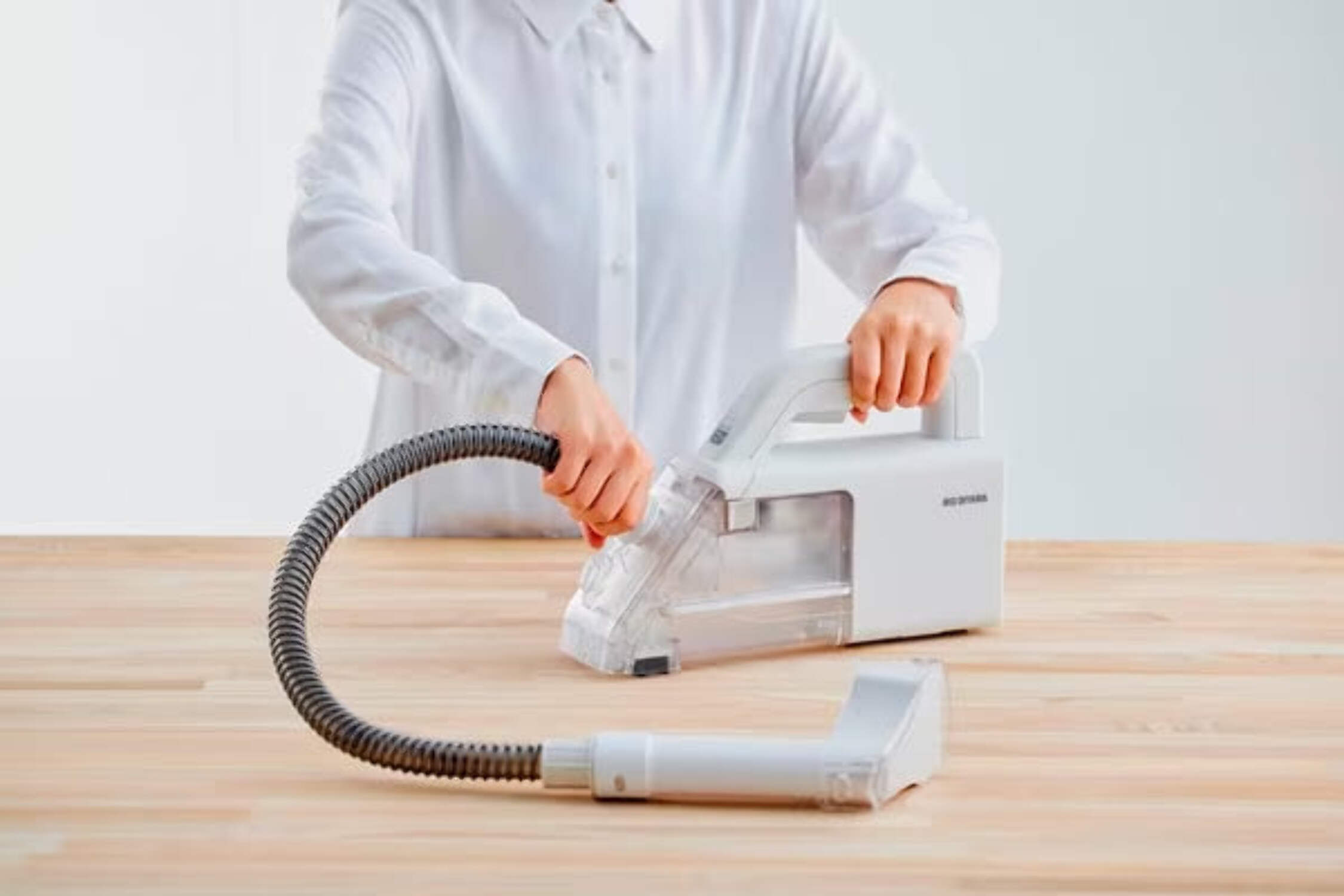 IRIS OHYAMA RINSER CLEANER ハンディクリーナー IRIS OHYAMA Rinser cleaner Compact Handy Type White Grey