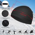 thumbnail image 2 of Paquete de 4 gorros para hombre, gorro de algodón suave que absorbe el sudor, forro para casco, gorros para correr y ciclismo, unisex, negro, 2 of 5