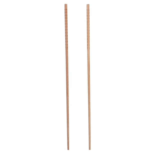 1 par de palillos de madera extra largos para cocinar, reutilizables, de madera natural, estilo clásico, para comer, cocinar en ollas calientes y freír